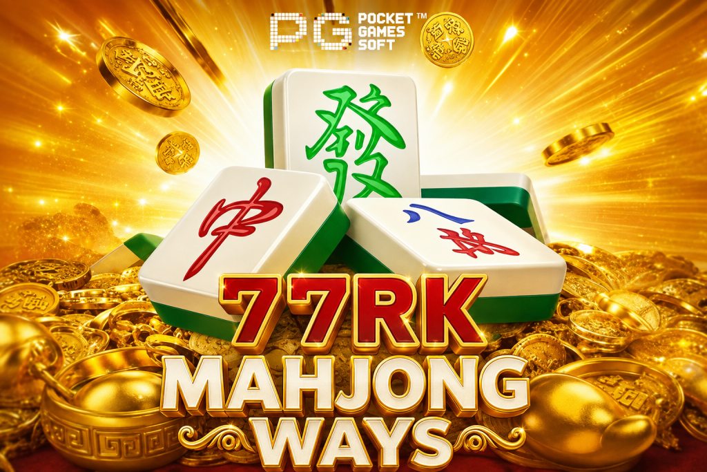 77RK Mahjong Ways dengan tema mahjong Asia bernuansa emas